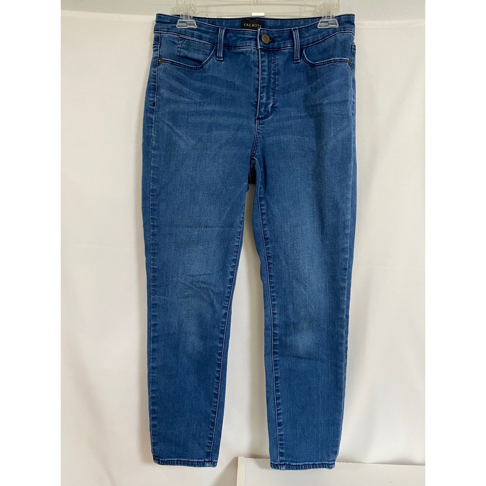 Talbots High Rise Ankle Jeans Slim Leg Denim Blue Jegging Crop Women's Size 4‎